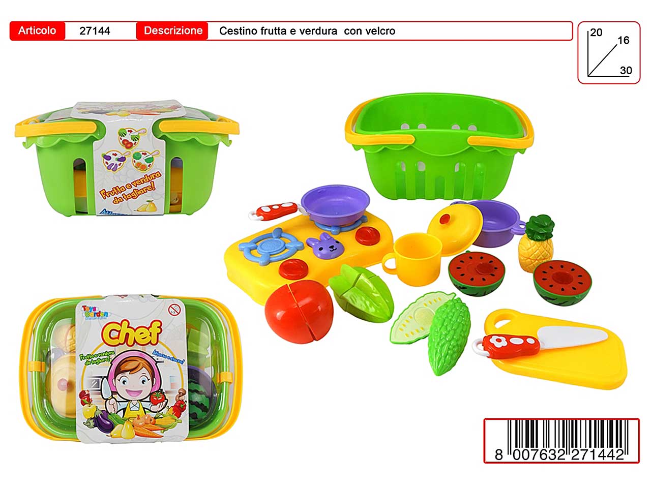 cesto cibo velcro 27144