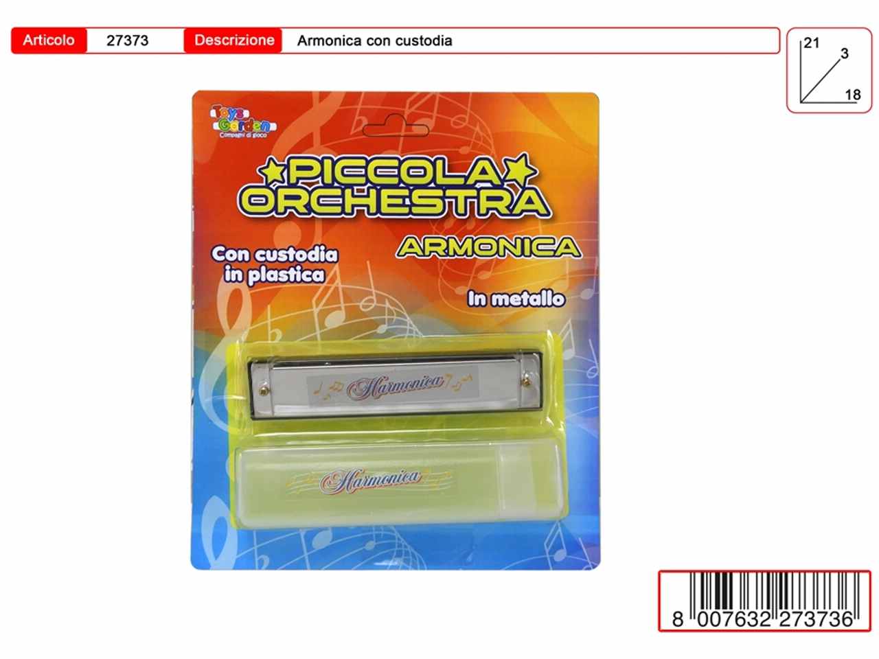 armonica con custodia 27373