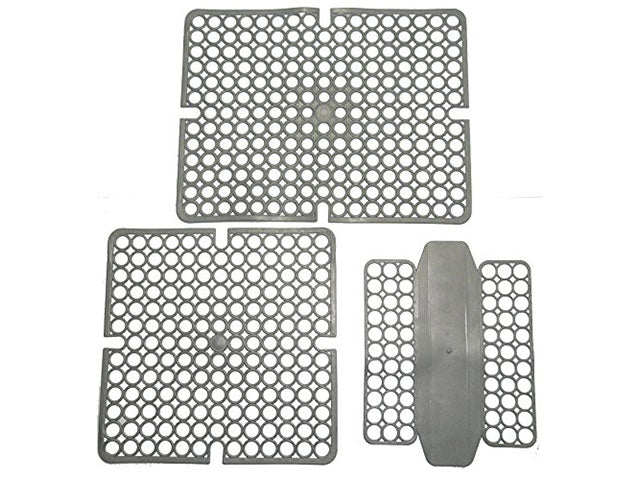 Tappeto 4pz argento  10116