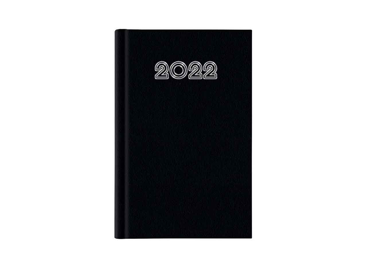 Agenda giornaliera 2022 11,5x16,5 nera