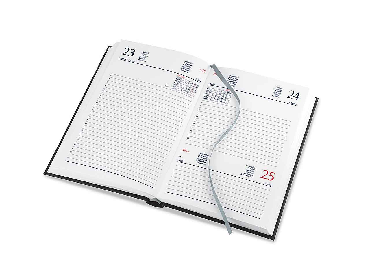 Agenda giornaliera 2022 11,5x16,5 nera