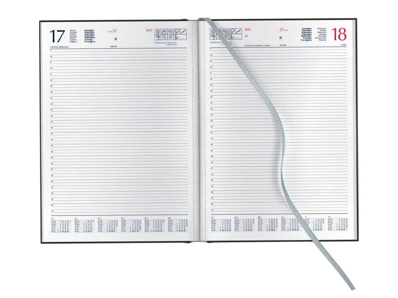 Agenda giornaliera 2022 21x29,7 rossa