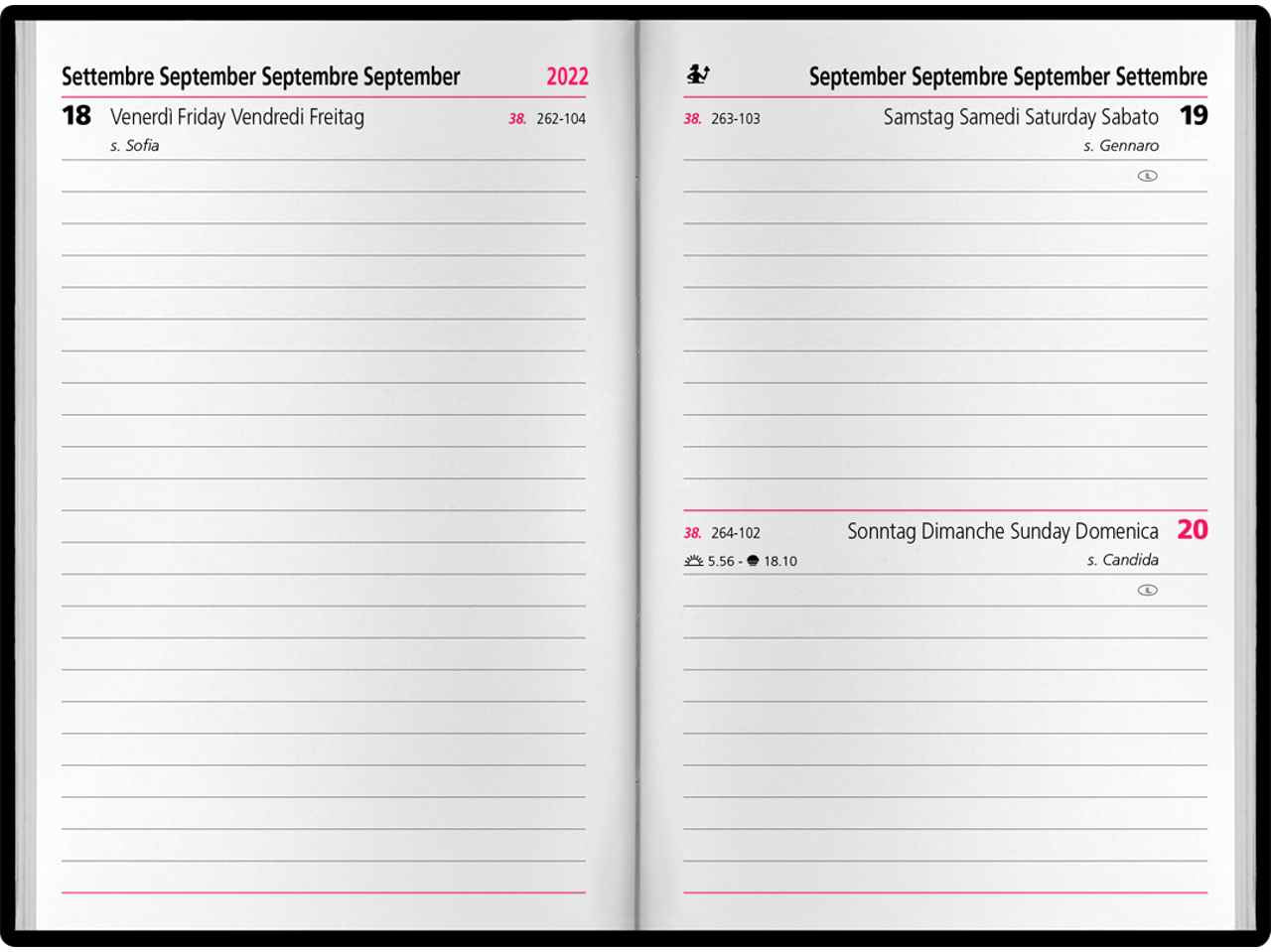 agenda giornalera 9x13