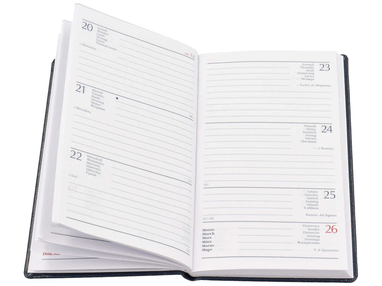 Agenda settimanale madrid 8x14cm blu