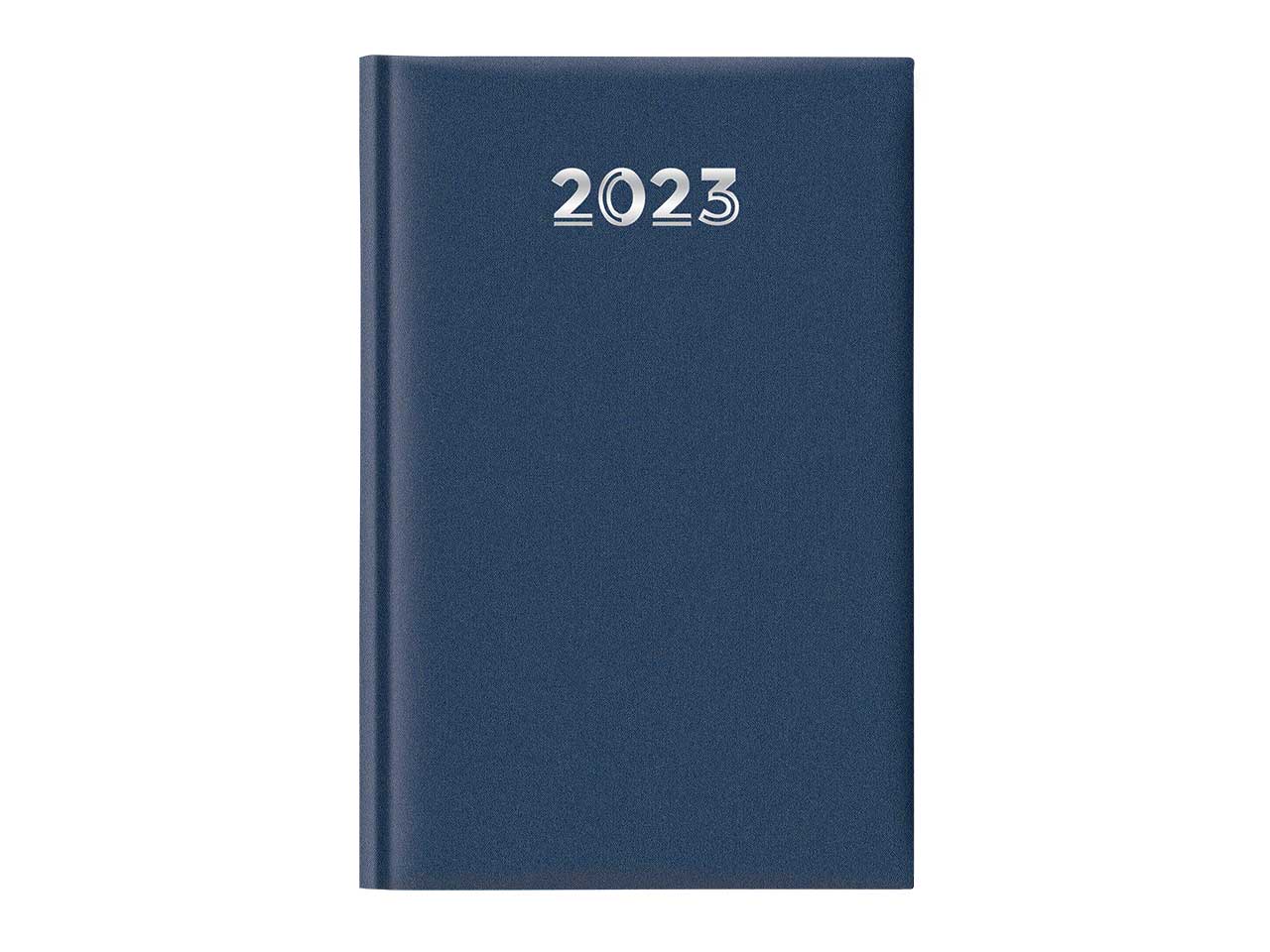 agenda giornaliera copertina gommata colore blu 11x16,5cm