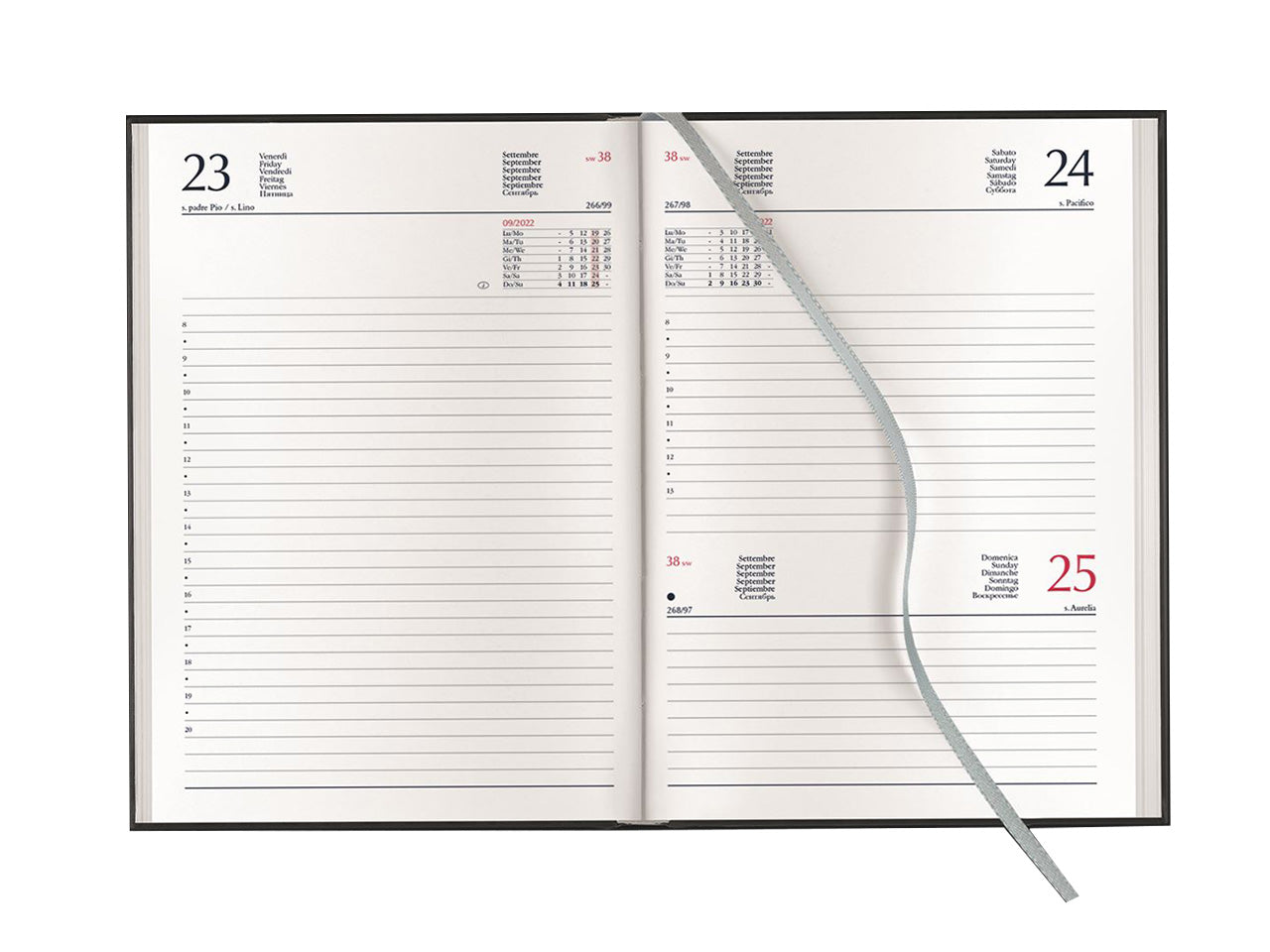 AGENDA GIORNALIERA GOMMATA ROSSA 14,5X20,5CM