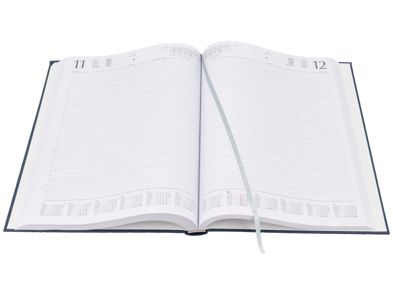agenda giornaliera gommata colore blu 21x29,7cm