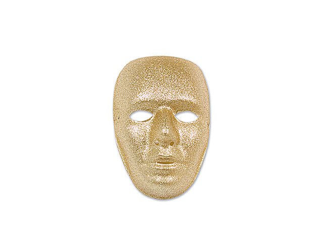 Maschera viso glitter oro 81023