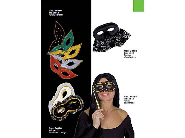 Maschera domino c/bautta 74130
