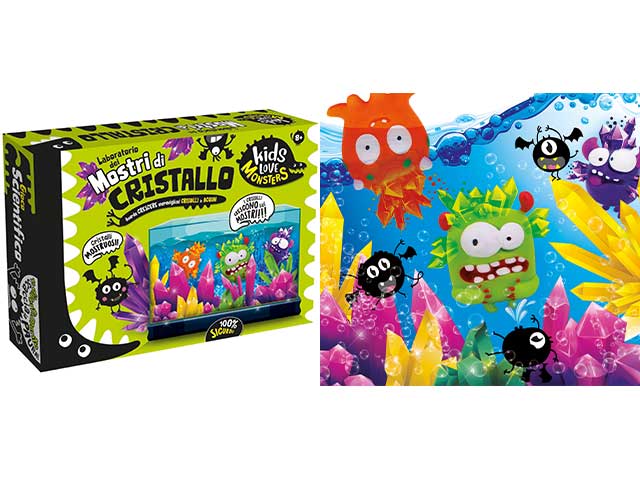 Kids l.monsters mostri cristallo 82780