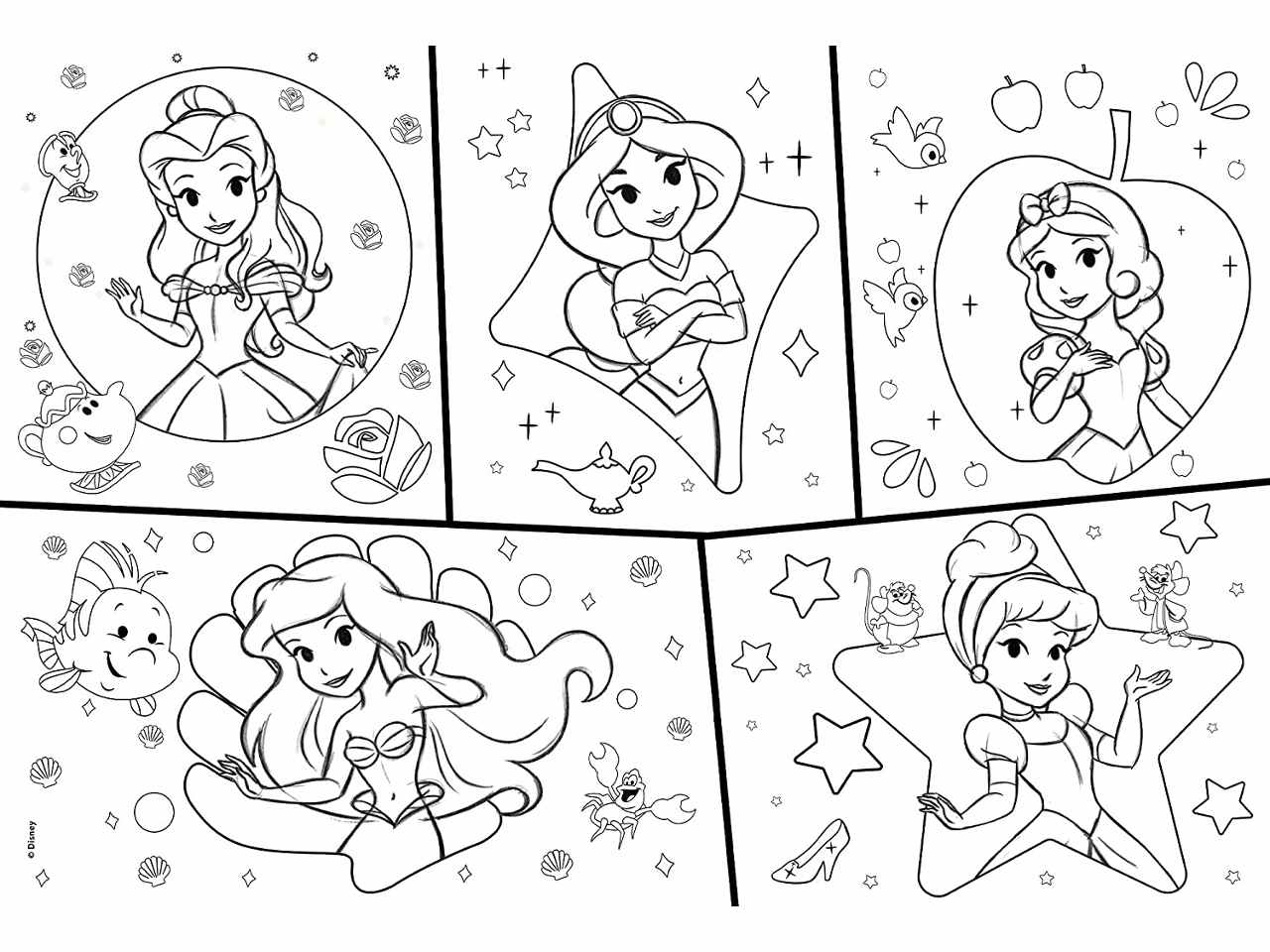 Puzzle supermaxi 2x12pz princess 86566