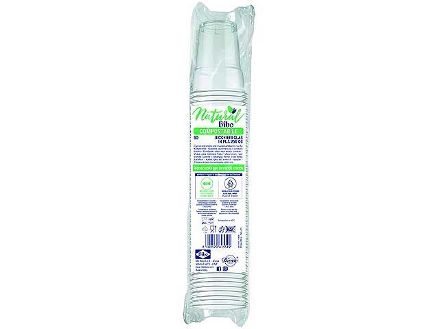 Bicchiere in plastica per bevande fredde 200-250 ml la confezione contiene 50 pezzi