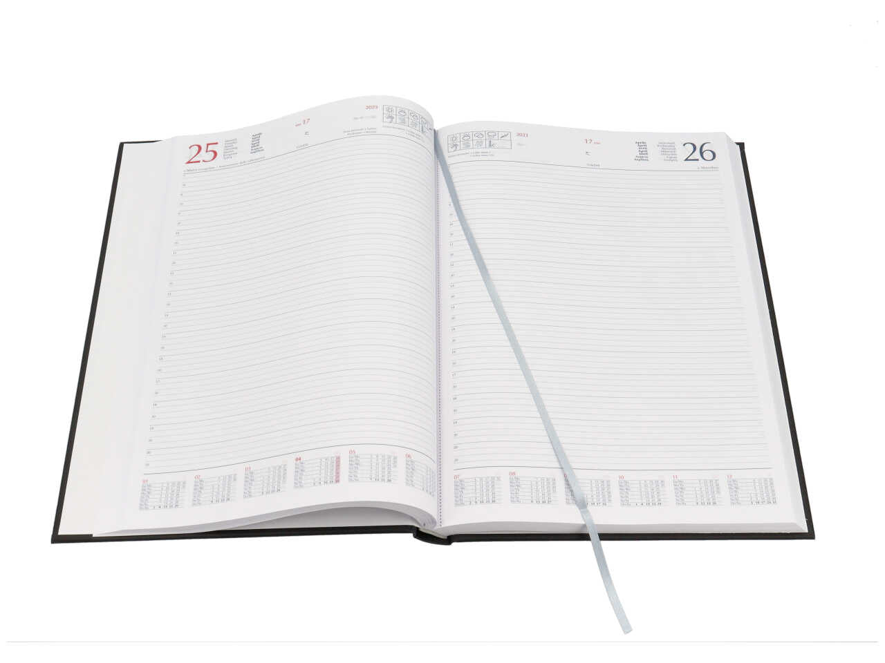 Agenda giornaliera 21x29,7 nera