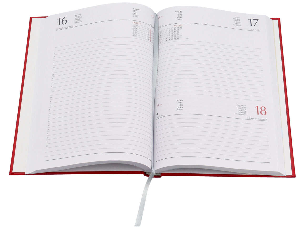 Agenda giornaliera 14,5x20,5 rossa 9101xmt08