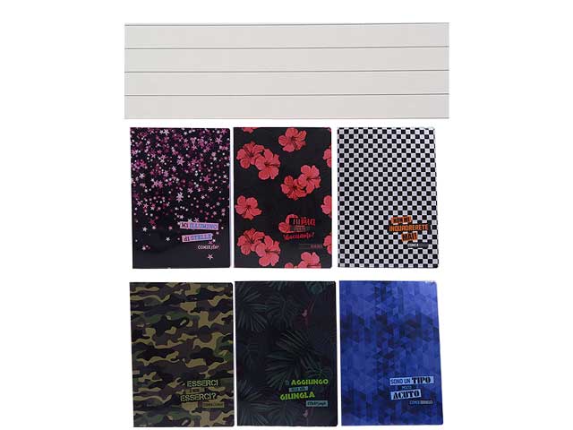 quaderno a righe comix maxi a4 colori assortiti 210x297 mm
