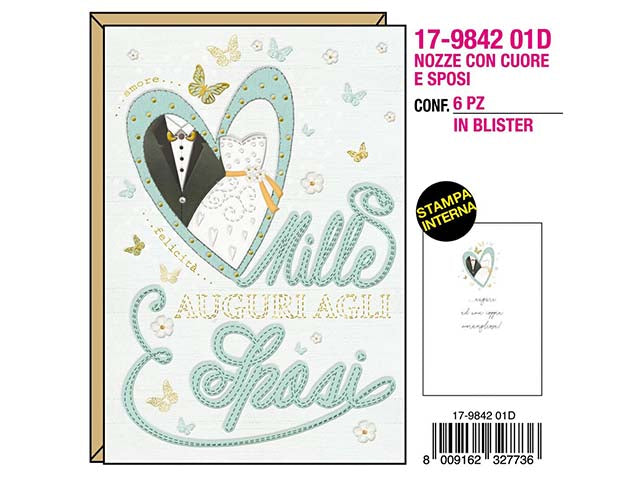 Biglietto augurale per matrimonio