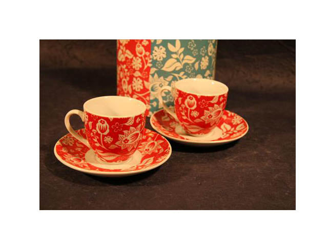 Tazzine caffe' c/p. 6 pezzi rosso 62020