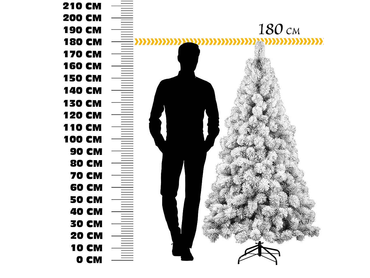 Albero di natale des alpes 180cm floccato d.93cm 312 rami montaggio ad ombrello pp $