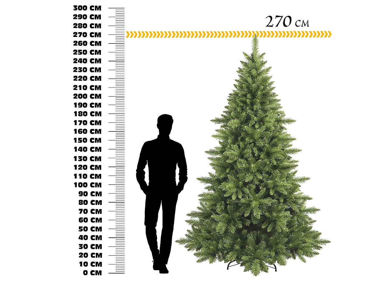 Albero di natale perseo 270cm
