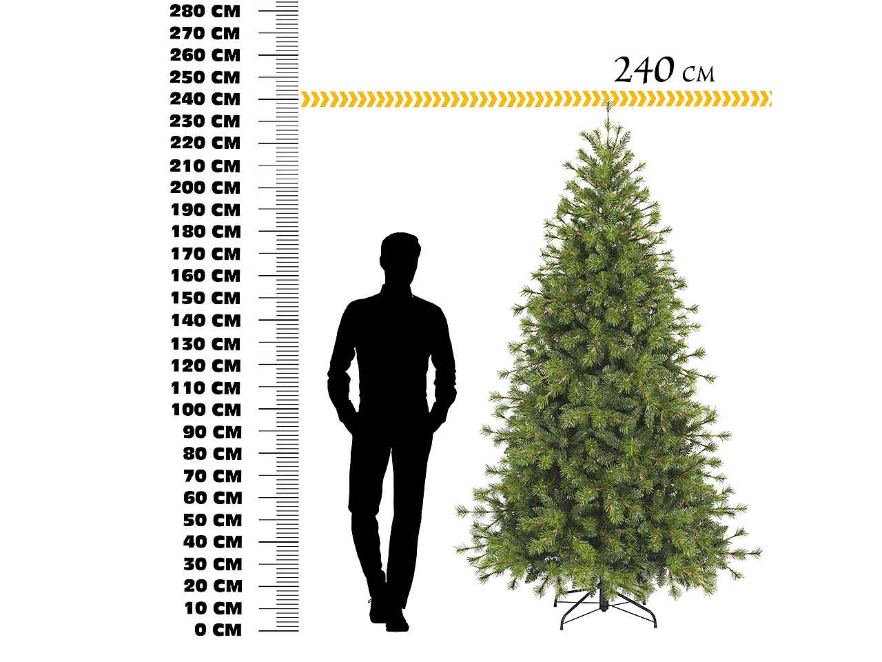 Albero di natale timmy in pvc 240cm $