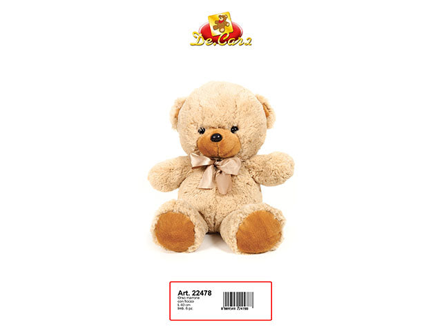 peluche orso c/fiocco 40cm 22478