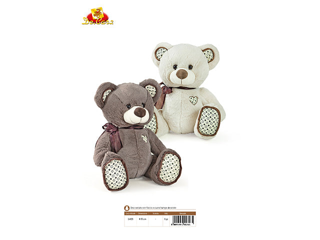 peluche orso seduto 35cm 24826