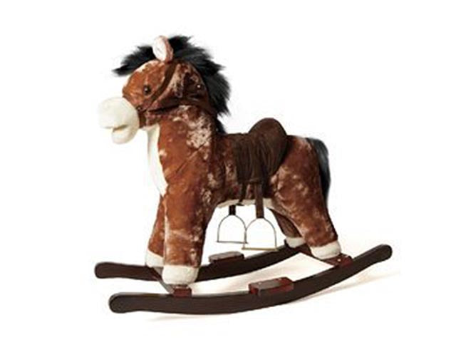 Cavallo a dondolo marrone 74cm 25078