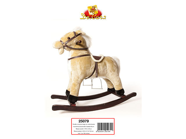 Cavallo a dondolo beige 25079