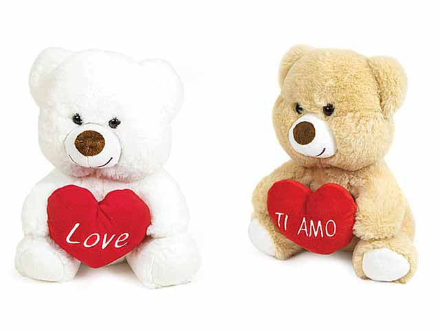 cuore fluffy colore magenta 30cm