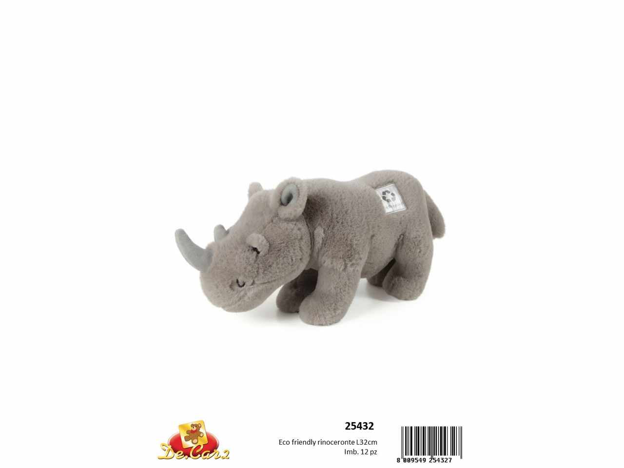 Peluche rinoceronte l32cm 25432