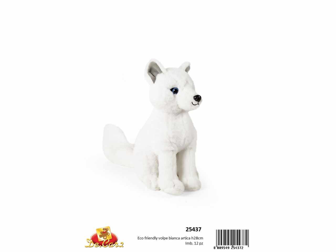 Peluche volpe bianca artica  h28cm 25437