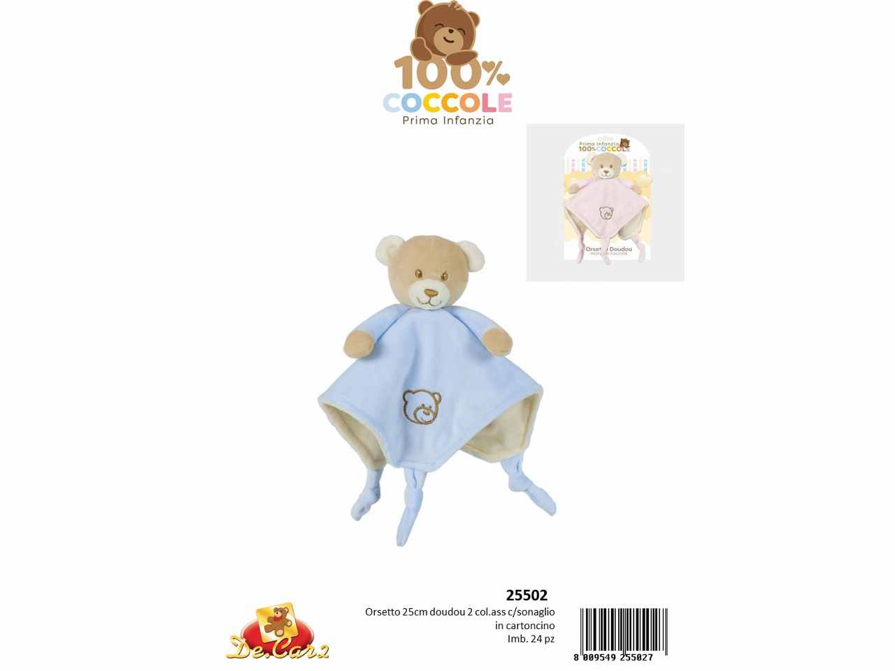 doudou c/sonaglio 26cm 25502