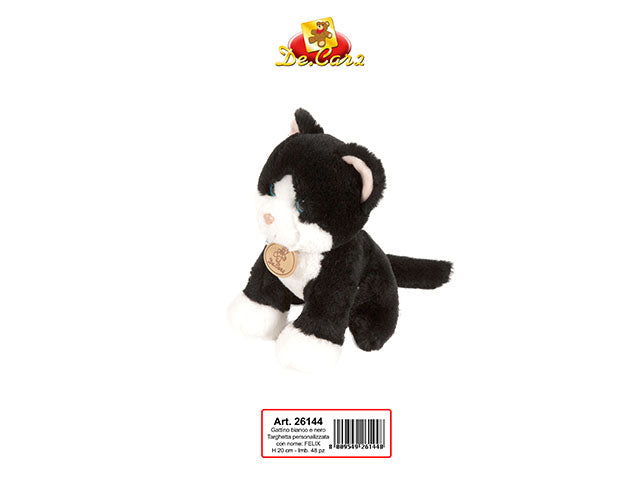 morbidelli gatto bianco nero  20cm26144