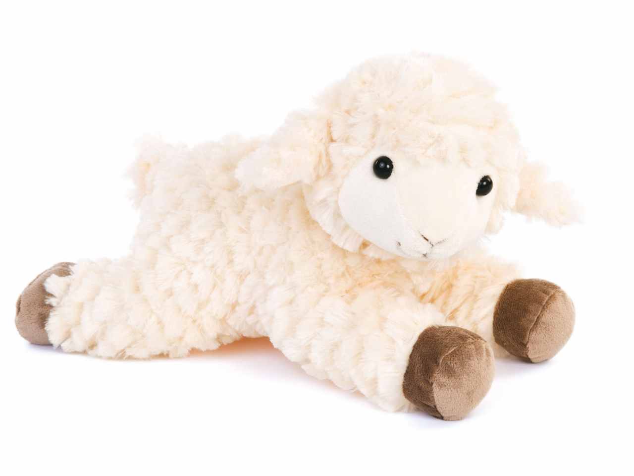 peluche agnellino steso 30cm