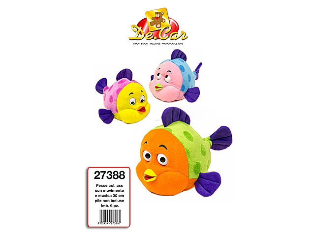 pesce c/musica /mov.30cm 27388