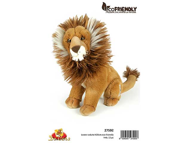 L.eco friendly peluche leone 25cm 27592