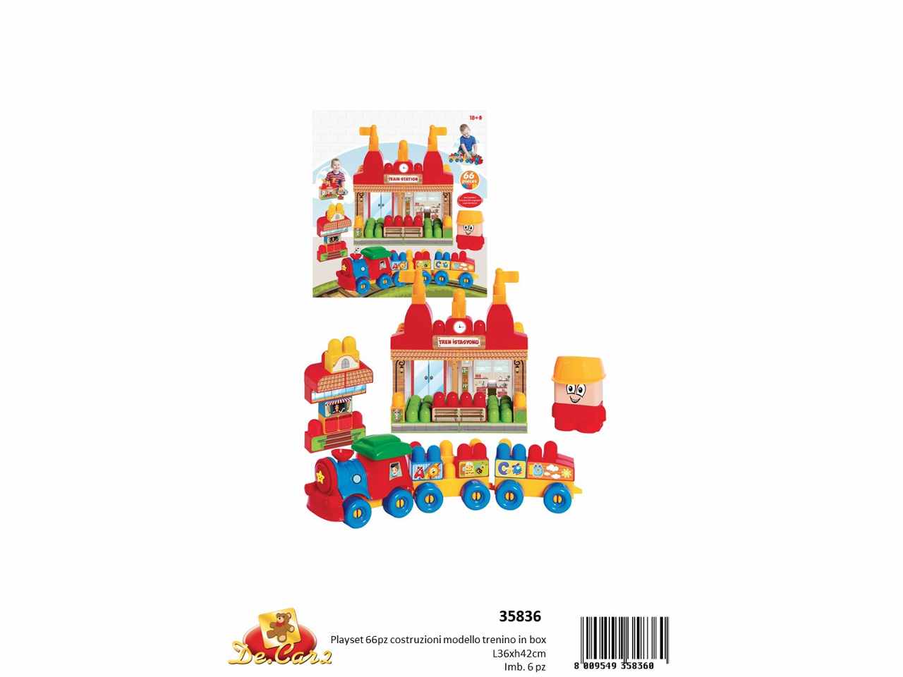 costruzioni trenino 66pz 42x36cm 35836