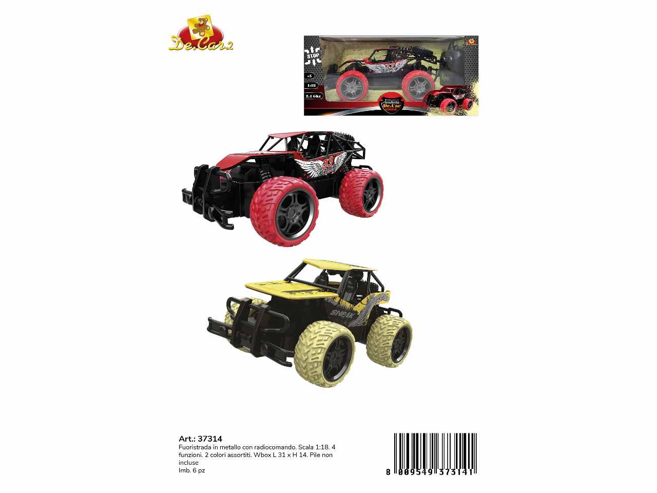 Fuoristrada metal r/c 1:18 4funz 37314