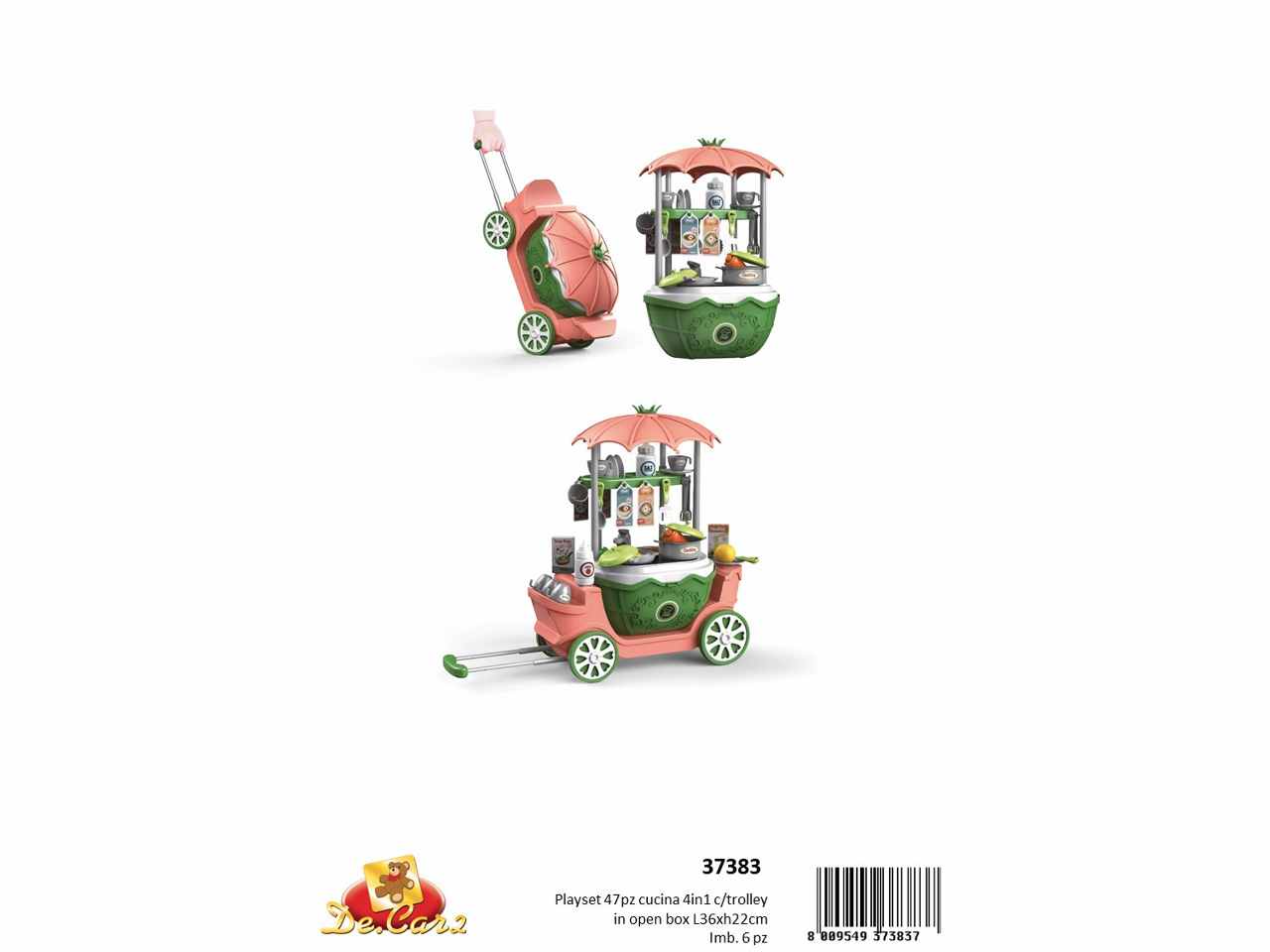 Set cucina 47 pezzi in trolley 37383