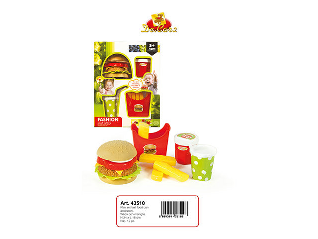 Set fast food c/acc.24x18cm 43510