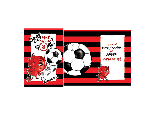 Biglietto auguri rosso nero