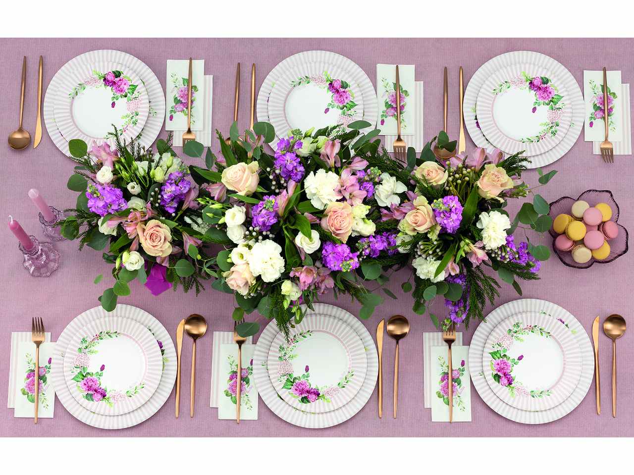 Tovaglioli twin rosa 16 pezzi 33x33cm64242