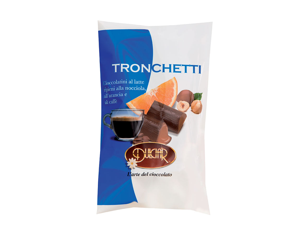 tronchetti di cioccolato al latte ripieni in busta da 120grammi