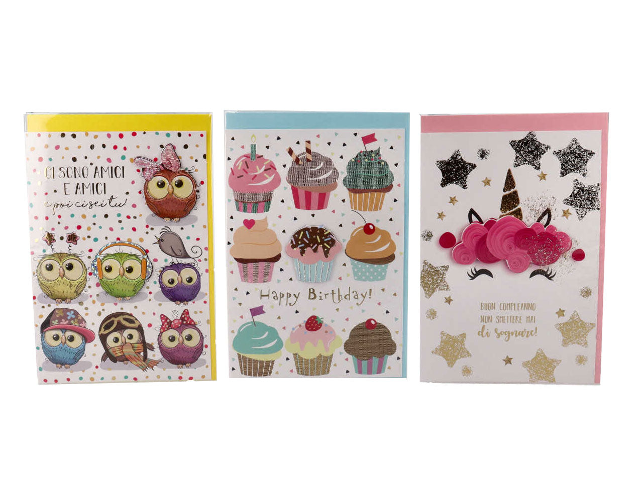 biglietti per compleanno glitter linea cartomania greetings