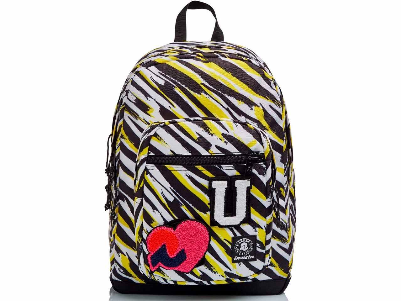 zaino scuola invicta animalier bianco