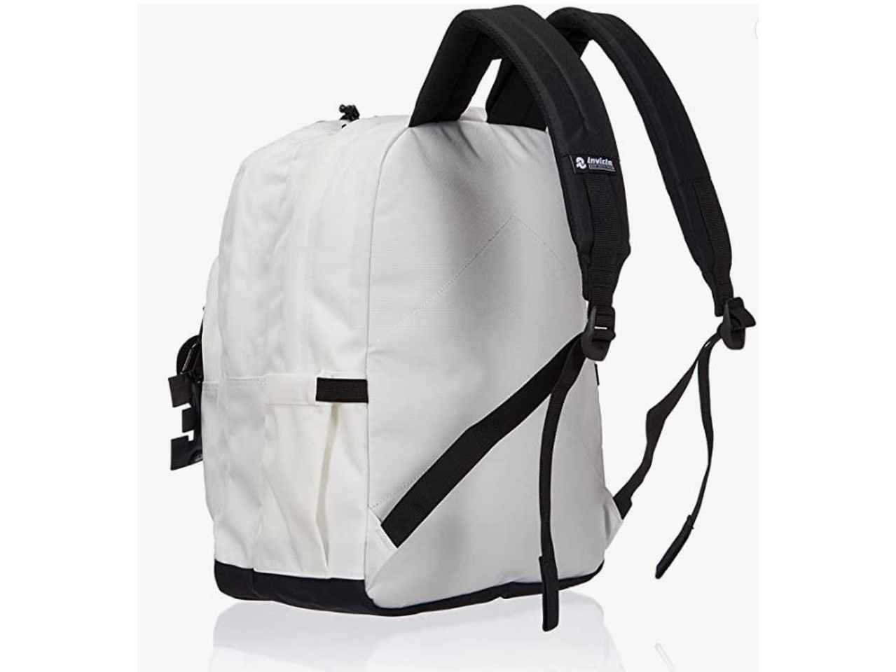 zaino scuola bianco con patch invicta