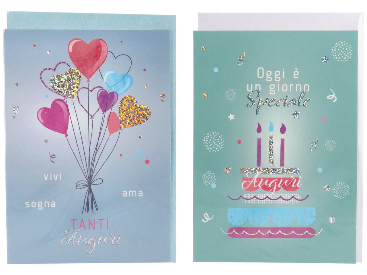 Biglietti per compleanno foil linea cartomania greetings