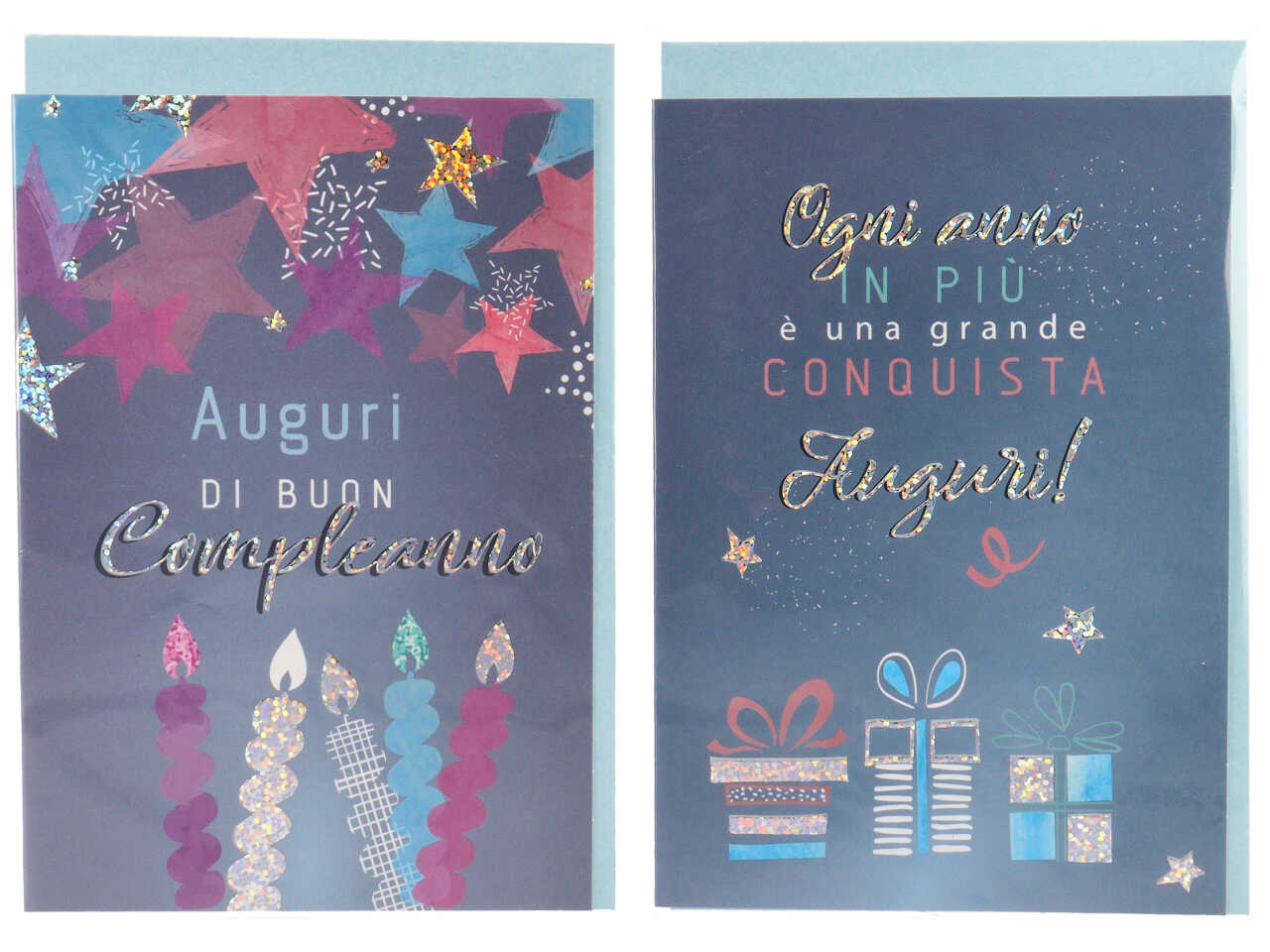Biglietti per compleanno foil linea cartomania greetings