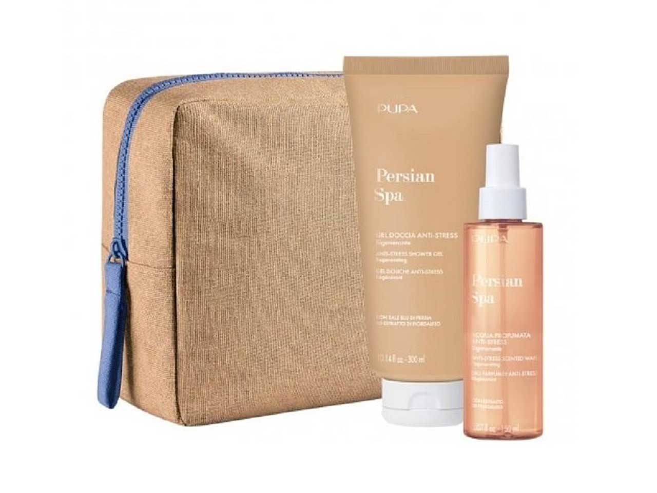 Pupa set regalo persian spa 2. La confezione contiene shower gel 300ml e acqua profumata antistress 150ml
