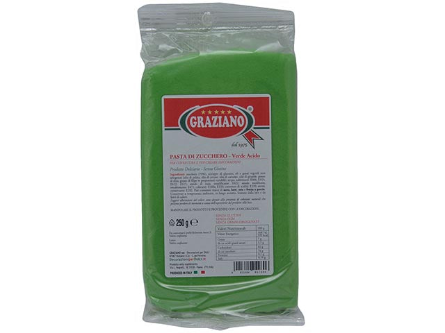 Pasta di zucchero 250gr verde ac.